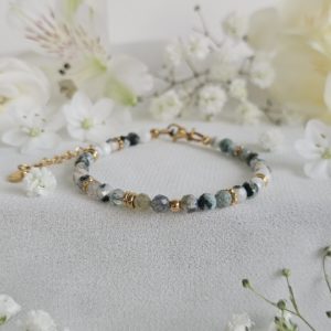 Bracelet agate mousse