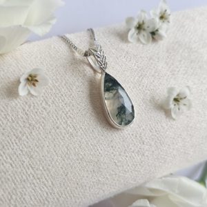 Pendentif Agate mousse