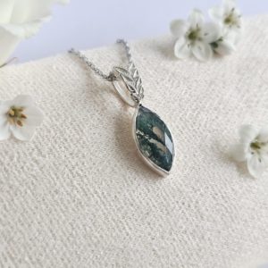 Pendentif Agate mousse